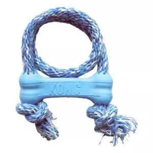 KONG-Puppy-Goodie-Bone-with-Rope-X-Small